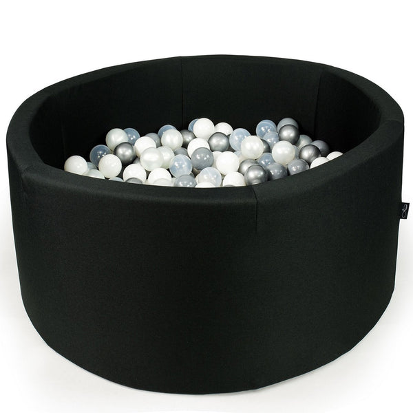 Ball-Pit Round Black 90X40cm (+200 Balls)-Ball-Pit-BabyUniqueCorn
