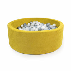 Ball-Pit Round Doux Yellow 90X30cm (+200 Balls)-Ball-Pit-BabyUniqueCorn