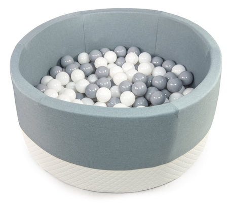 Ball-Pit Round Doux Grey 90X30cm (+200 Balls)