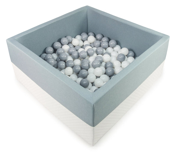 Ball-Pit Square Eco Dark Mint 90x90X40cm (+200 Balls)-Ball-Pit-BabyUniqueCorn