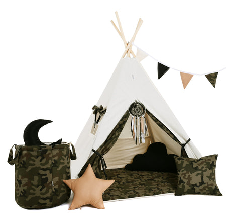 Child's Teepee Set Blue Nap Sale Next Day Delivery Available