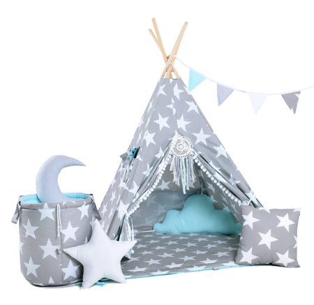 Child's Teepee Set Boats On The Waves