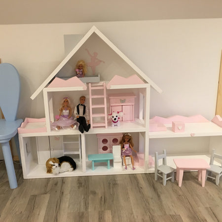 Doll's House Paula - White and Pink and Grey
