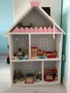 Doll's House Ada - White and Pink and grey-Shelf-BabyUniqueCorn