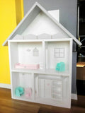 Doll's House Ada - White and Pink and grey-Shelf-BabyUniqueCorn