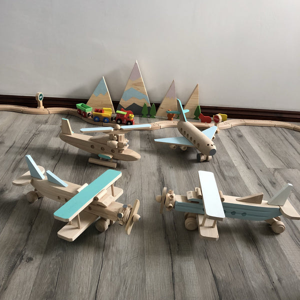 Handmade Wooden Helicopter-Dolls Rocking Cradle-BabyUniqueCorn
