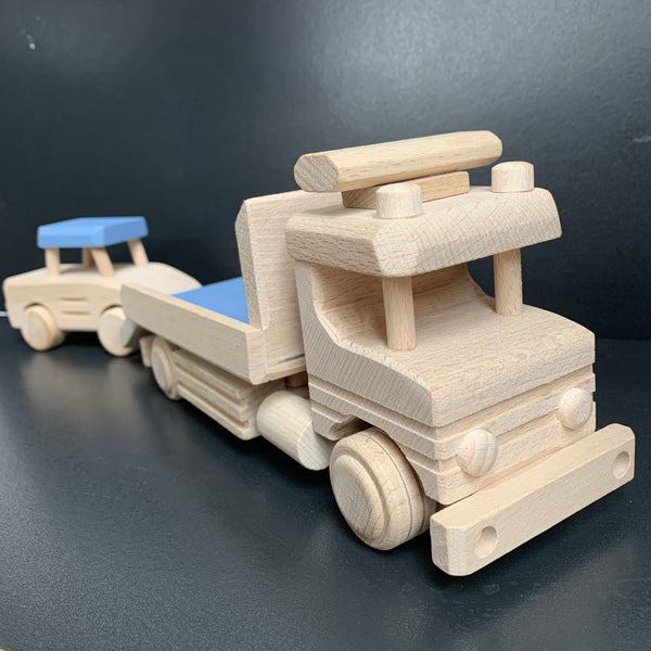Handmade Wooden Tow Truck-Dolls Rocking Cradle-BabyUniqueCorn