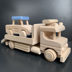 Handmade Wooden Tow Truck-Dolls Rocking Cradle-BabyUniqueCorn