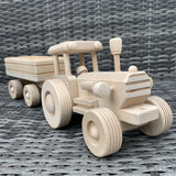 Handmade Wooden Tractor Big-Dolls Rocking Cradle-BabyUniqueCorn