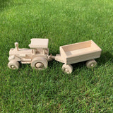 Handmade Wooden Tractor Big-Dolls Rocking Cradle-BabyUniqueCorn
