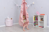 Hanging Cocoon Swing Powder Pink With Frill-Swing-BabyUniqueCorn