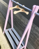Wooden Freestanding Kids Dress Up Rack - Pink-Chair-BabyUniqueCorn